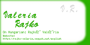 valeria rajko business card